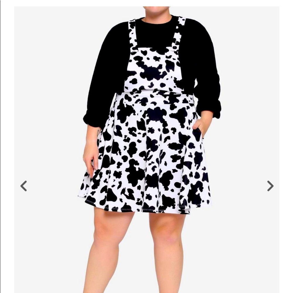 Plus size cow print skirt-all